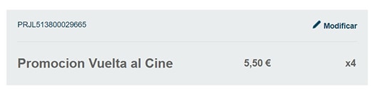 Canje promoción Vuelta al Cine